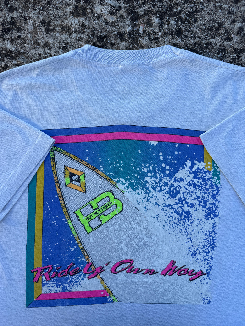 1990s "Hot Buttered" single stitch tee made in USA