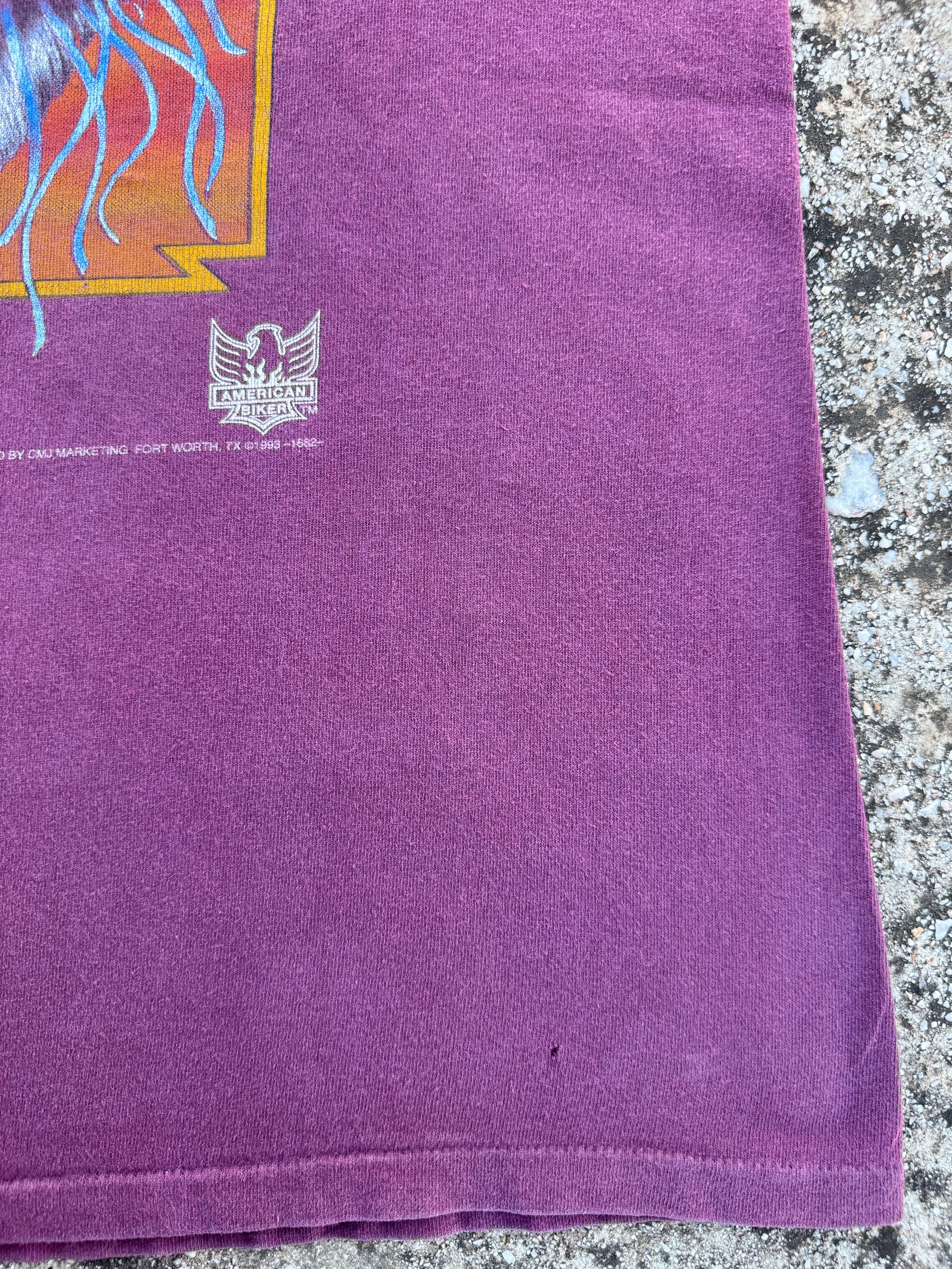 1993 3D Emblem "Ride with the Wind" single stitch tee made in USA