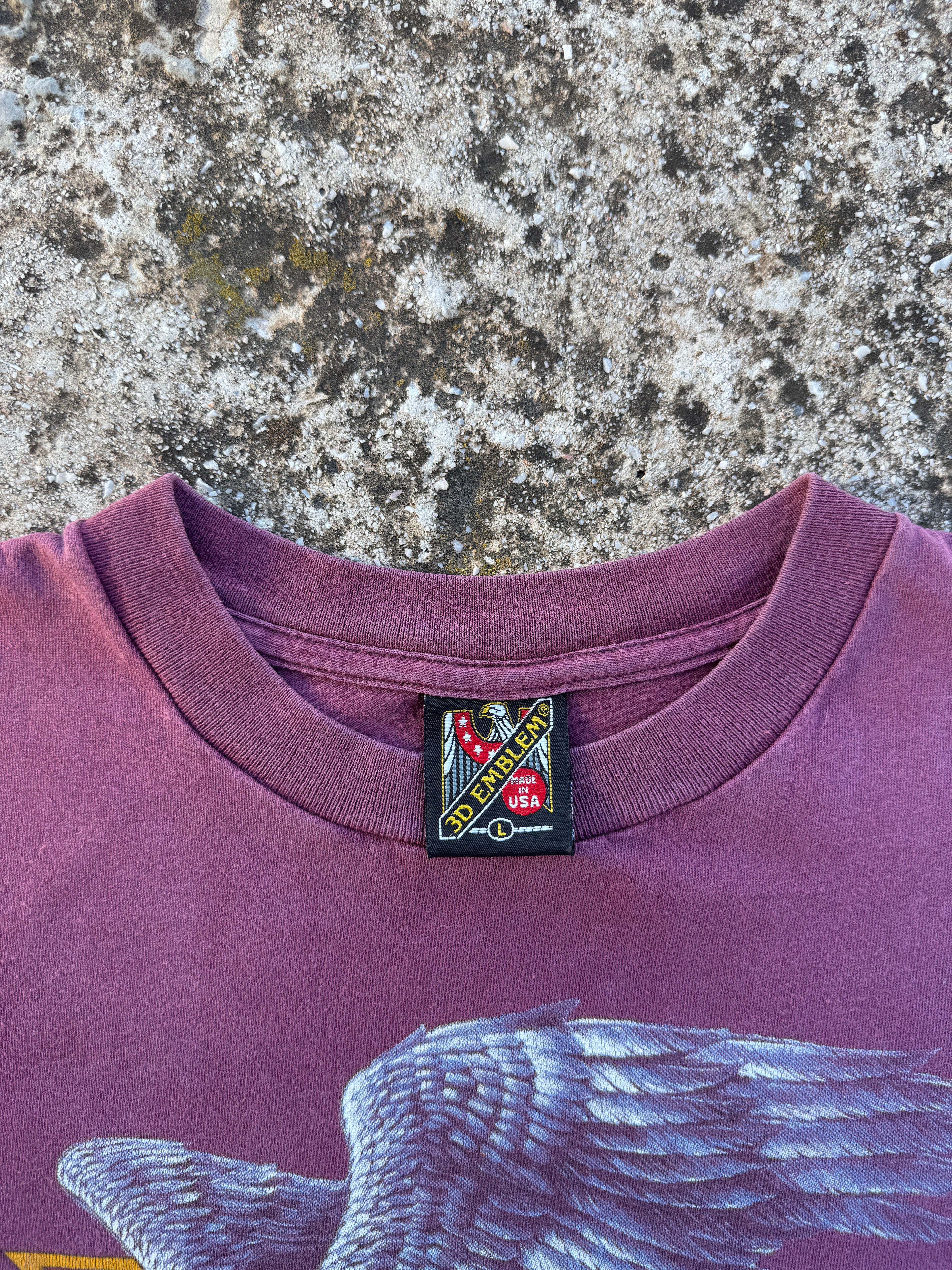 1993 3D Emblem "Ride with the Wind" single stitch tee made in USA